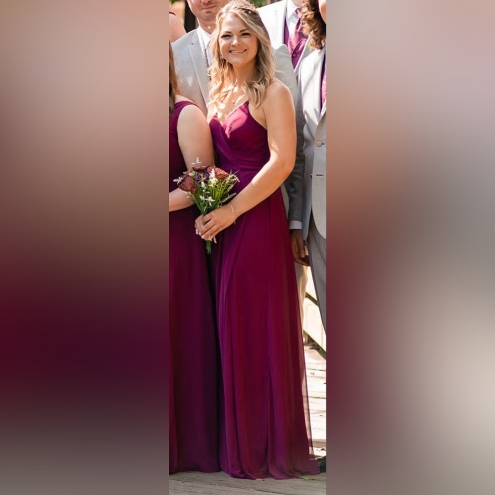 Azazie Luxy Bridesmaid Dress in Raspberry - Picture 5 of 11